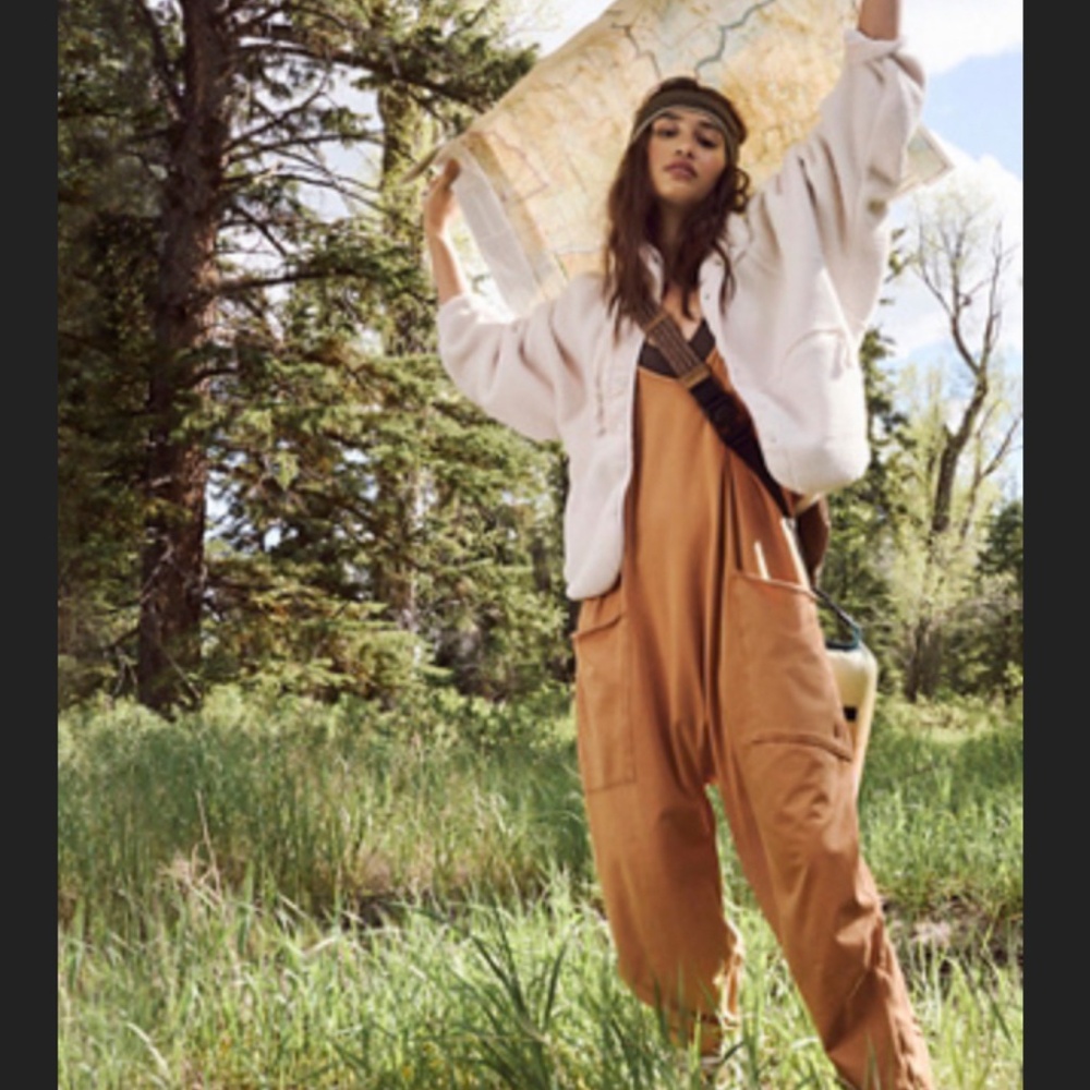 Free People FP Movement Hot Shot Onesie in Toasted Coconut - Picture 3 of 10